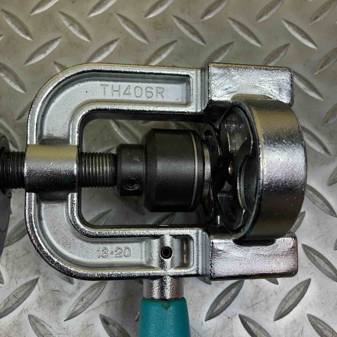 ◇スーパーツール フレキ管ツバ出し工具(ラチエットハンドル式) TH406R【川崎店】