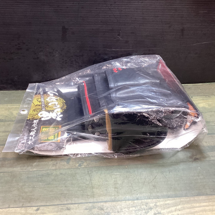 【未使用品】〇仮枠袋墨壺差付 黒 コヅチ 腰袋サック2 革釘袋2 SH-614【東大和店】