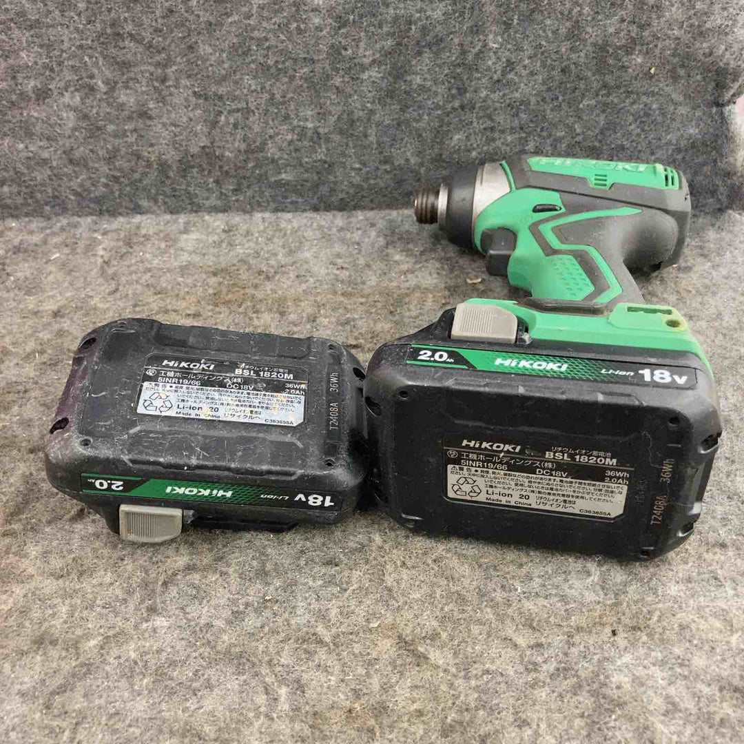 ◇ハイコーキ(HIKOKI ※旧:日立工機) コードレスインパクトドライバー  WH18DD(2BG) ケース(18V2.0Ahバッテリー2個、充電器)【鴻巣店】