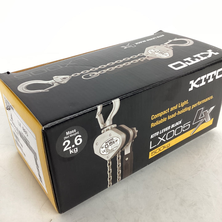 ★KITO(キトー) レバーブロック LX005 (LX1B) 荷重:0.5t 揚程:1.2m【狭山】