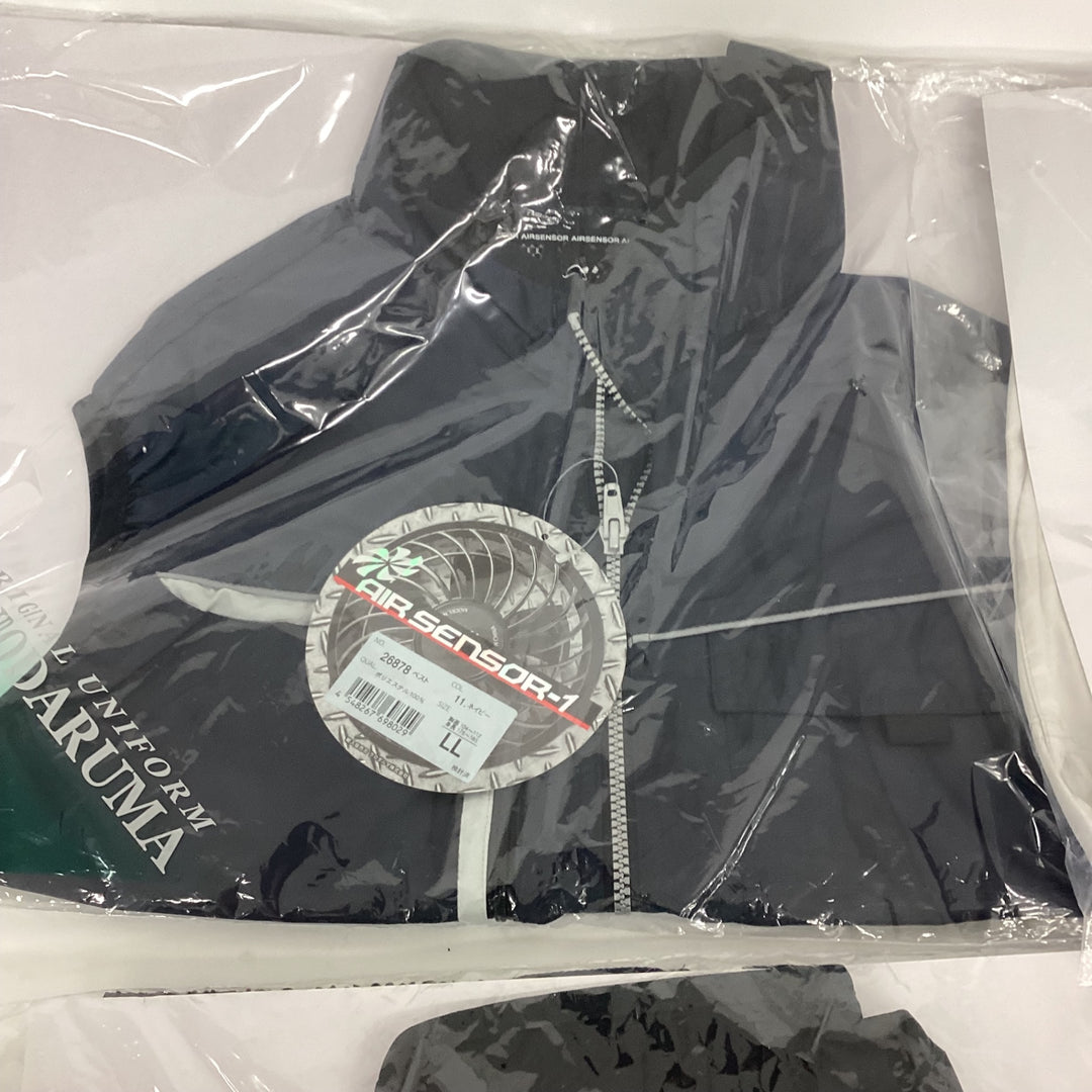 ▼クロダルマ 空調服用ベスト AIR SENSOR-1 L LL 4枚セット【狭山】