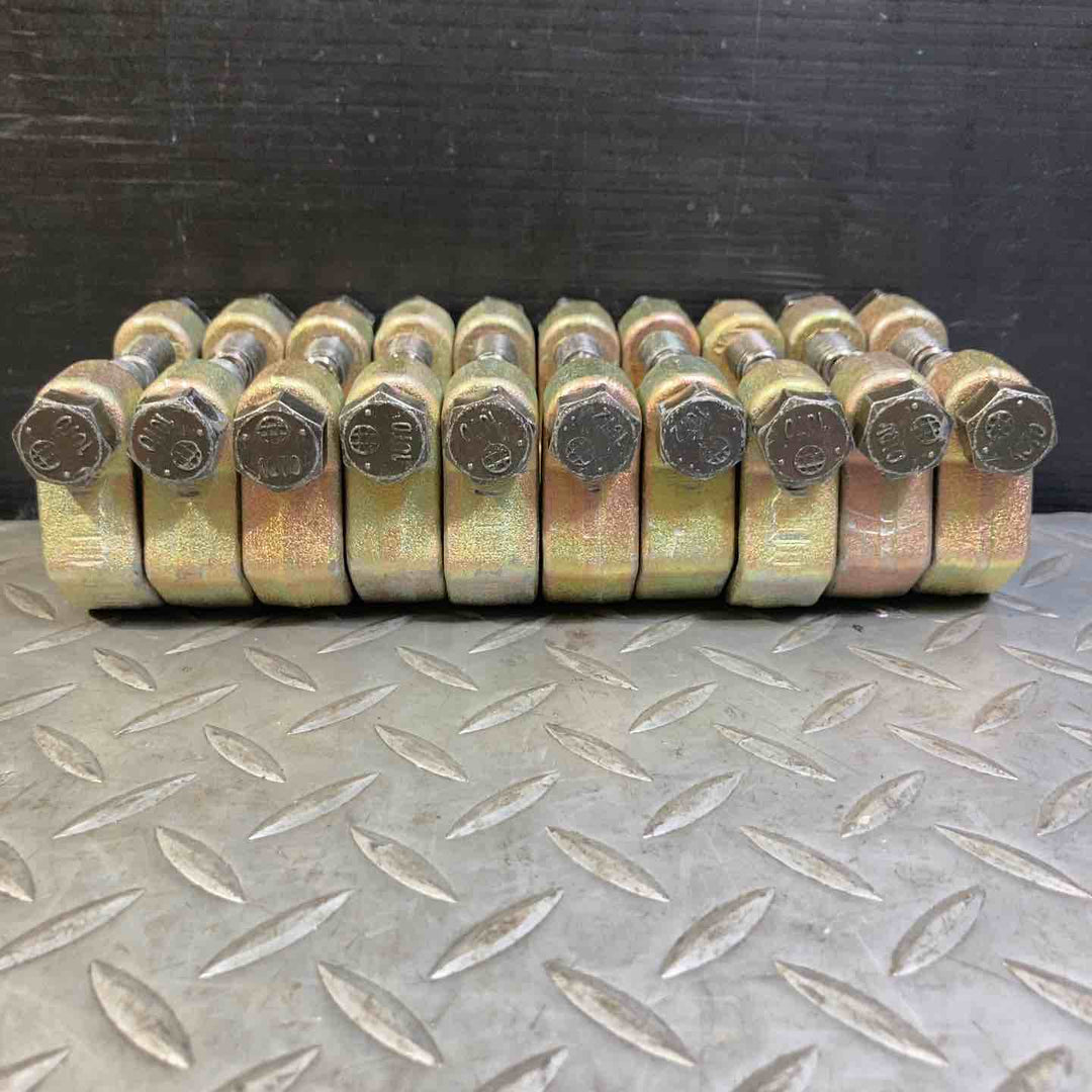 丸井産業 ロックマンミニ M-8400■許容荷重0.65t■側溝・土止等の仮設防護柵構成部品/H形鋼クランプ★計10点セット【草加店】