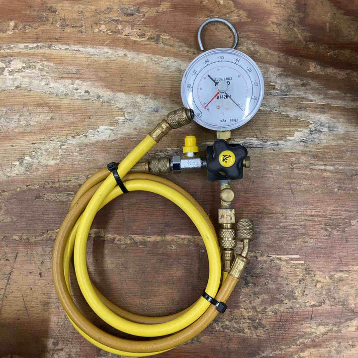 【中古品】◇タスコ(TASCO) オイル逆流防止機能付 真空ポンプ TA150SB-2 真空ゲージ付き！【柏店】