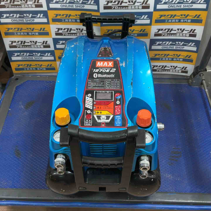★マックス(MAX) エアコンプレッサー AK-HL1270E2_限定色アクアブルー【草加店】