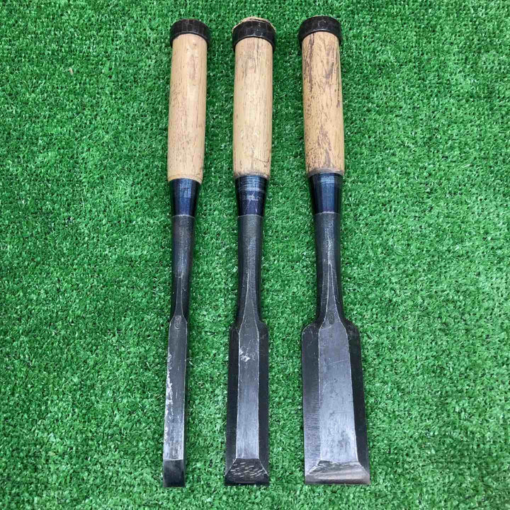 【中古現状品】 鑿 のみ 舞鶴 銘 3本組 【鴻巣店】