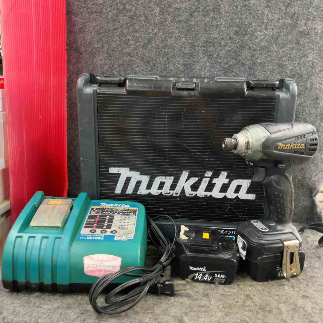 【現状品】★マキタ(makita) コードレスインパクトドライバー TD133DRFXB ケース(14.4V3.0Ahバッテリー*2[455][434]、充電器)【鴻巣店】