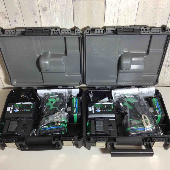 【未使用品】 ハイコーキ HIKOKI 日立 コードレス インパクトドライバ アグレッシブグリーン WH36DD(2XHLSZ) 2台 フルセット インパクト グリーン 緑 純正 充電式 【戸田店】
