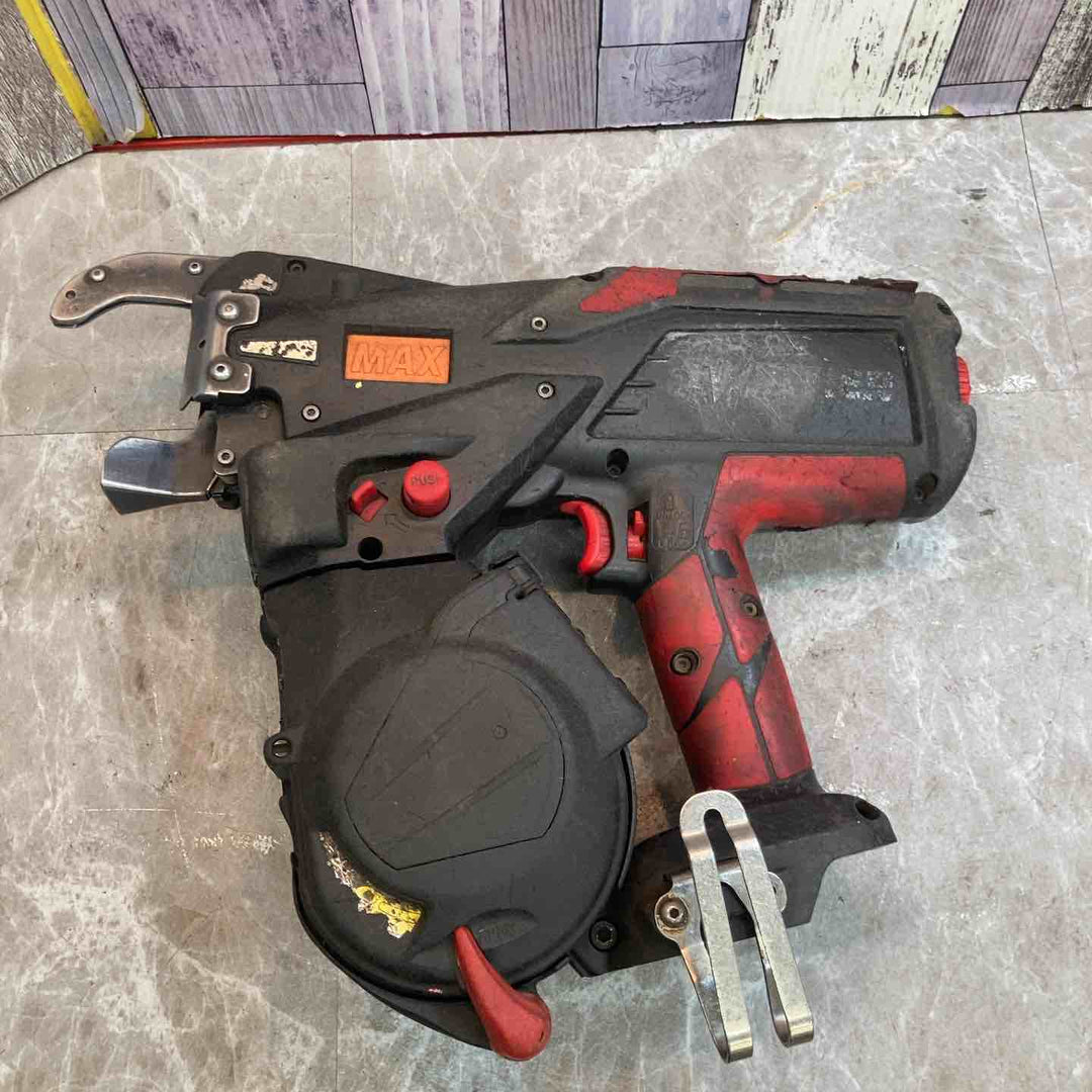 【ジャンク品】MAX マックス 充電式鉄筋結束機 ツインタイヤ 型番不明 バッテリーX2 充電器 ケースなし【八潮店】