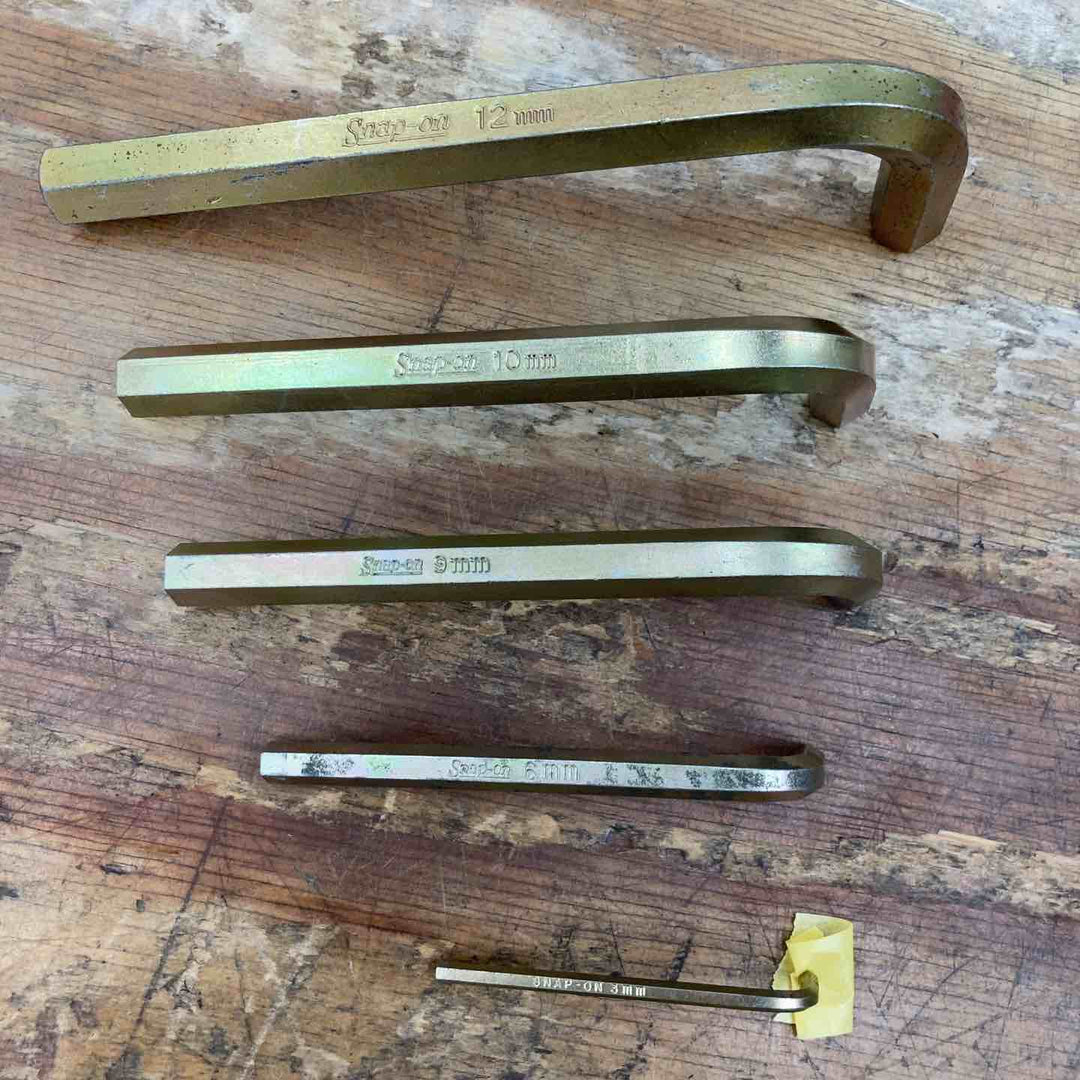 【中古品】▲スナップオン(Snap-on) 六角レンチ5本セット 旧ロゴ 12,10, 9, 6, 3mm【柏店】