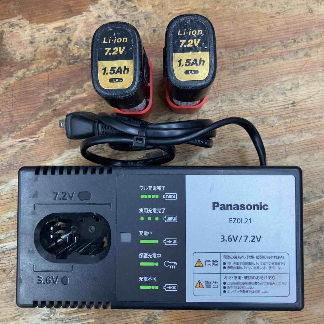 【中古品】パナソニック スティックインパクトドライバ EZ7521LA2ST3 ブラック＆ゴールド 7.2V フルセット【柏店】