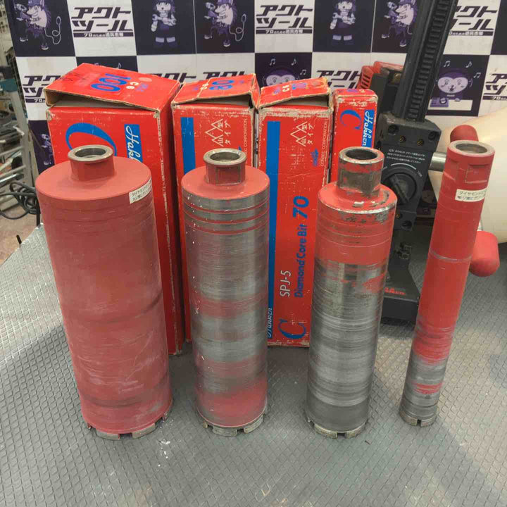 ◇ハッケン(Hakken) コアドリル据え置きタイプ SPJ-5A 水処理パット 給水タンク(T-13L)付き コアビット４つ付き【所沢店】