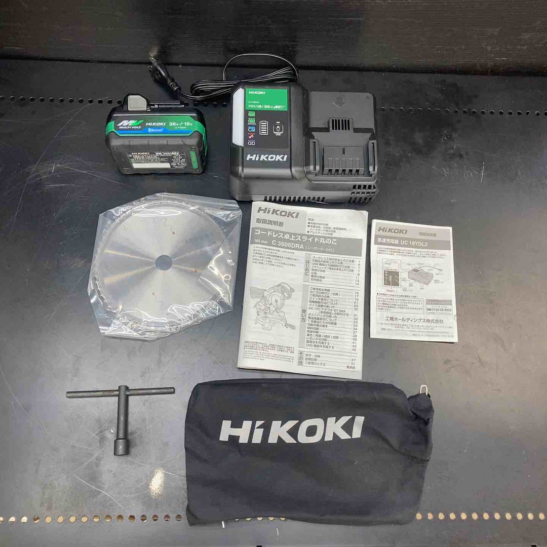 ハイコーキ(HIKOKI ※旧:日立工機) コードレス卓上スライド丸のこ C3606DRA(XP)【川越店】