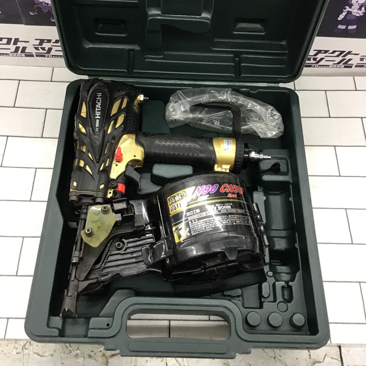 ★ハイコーキ(HIKOKI ※旧:日立工機) 高圧エア釘打ち機 NV90HM【所沢店】