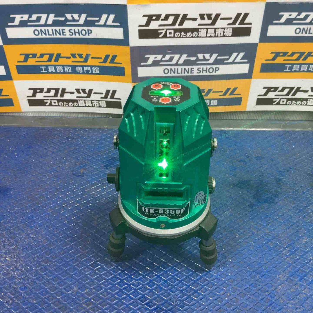 ◇テクノ販売 グリーンレーザー墨出し器 LTK-G350P 縦・横120°水平ライン・地墨・鉛直十字【草加店】