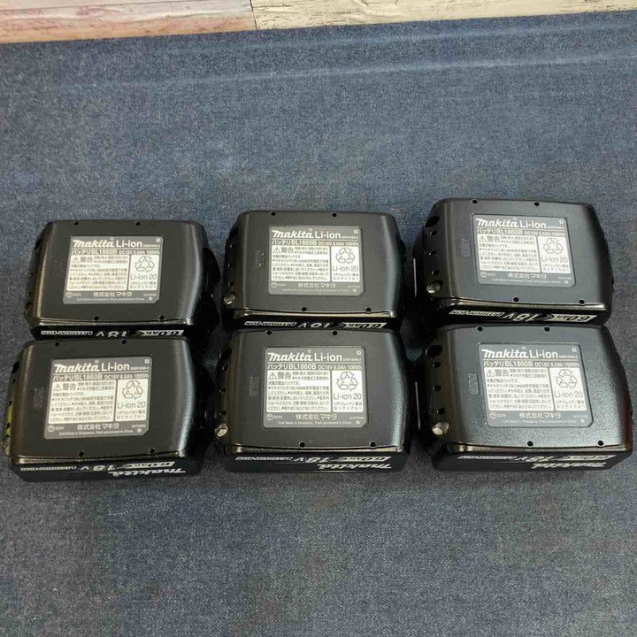 【未使用品】６個セット マキタ makita 18V 6.0Ah リチウムイオンバッテリー BL1860B【八潮店】