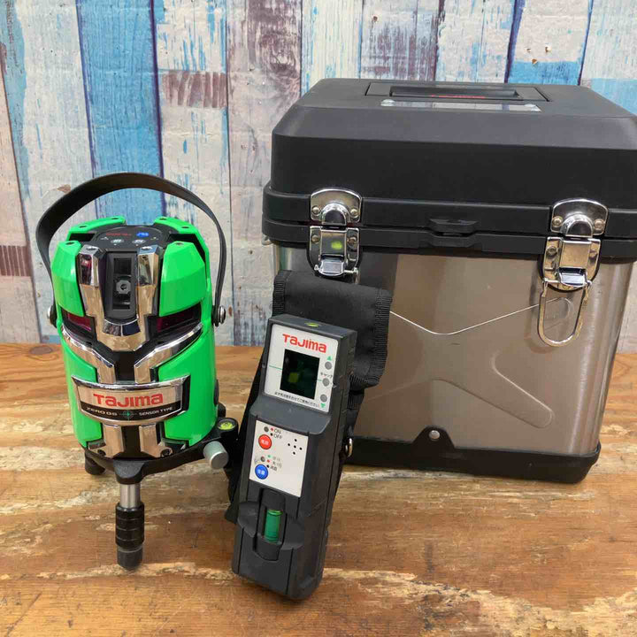 ◇タジマ(TAJIMA) グリーンレーザー墨出し器 KJC矩十字&横全周 ゼロジー二軸電子センサー制御 ZEROGS-KJC【柏店】