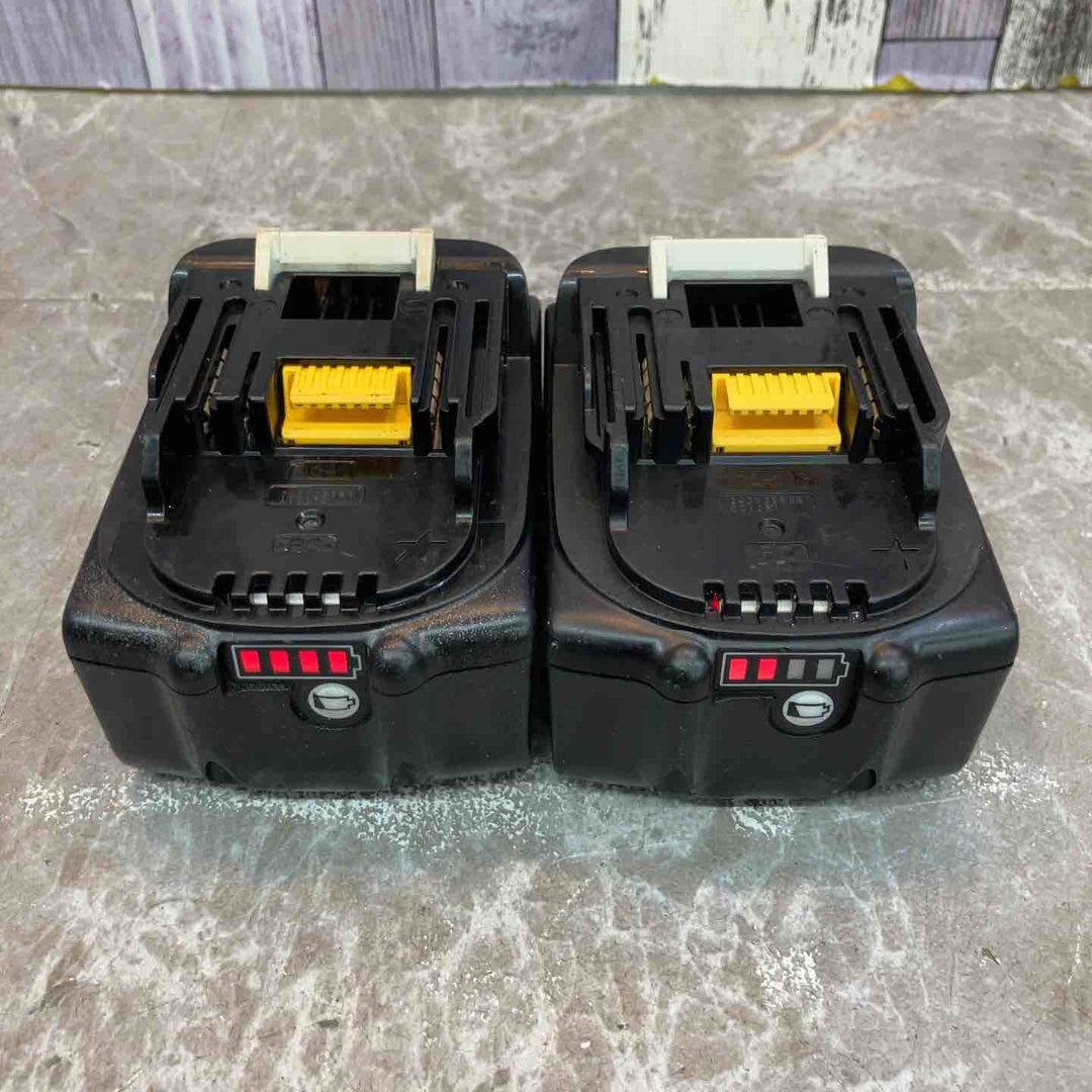 【中古品】マキタ 純正 18V 6.0Ah バッテリー BL1860B×2個 (充電20回/22回) + 急速充電器 DC18RF 計3点セット まとめ makita【八潮店】