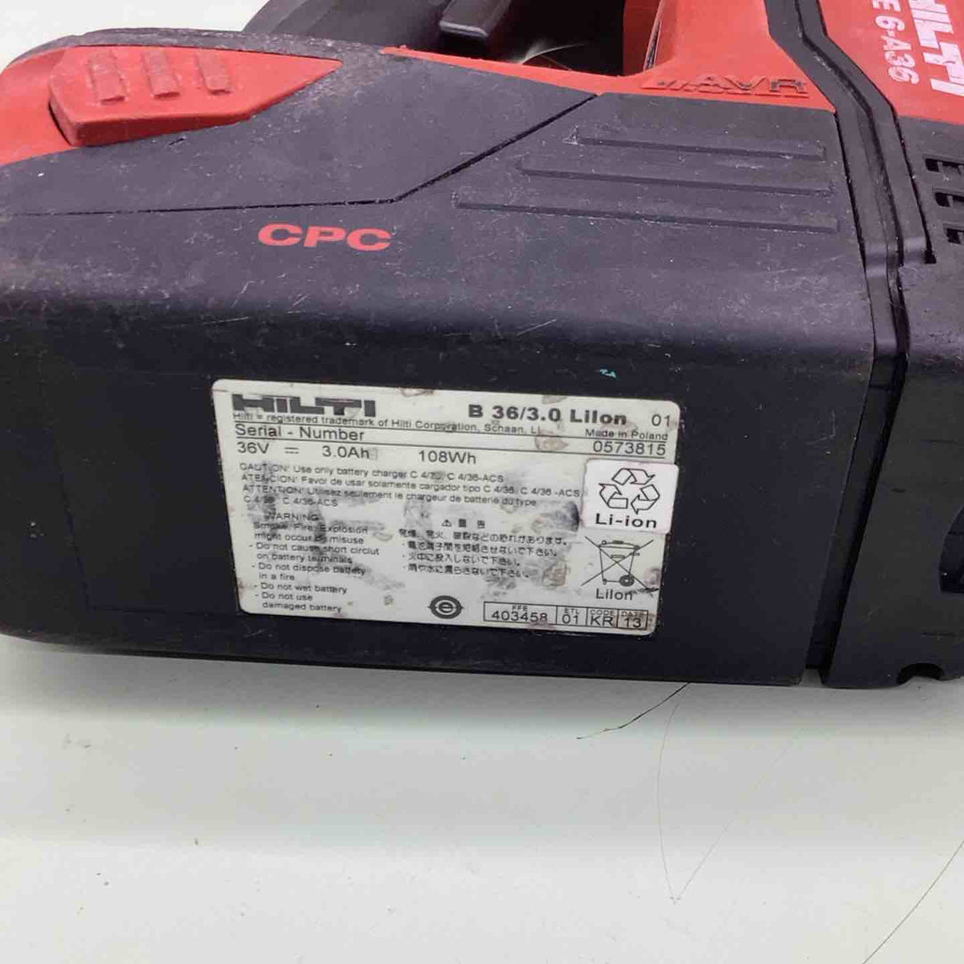 HILTI コードレスハンマドリル TE6-A36-AVR【越谷店】
