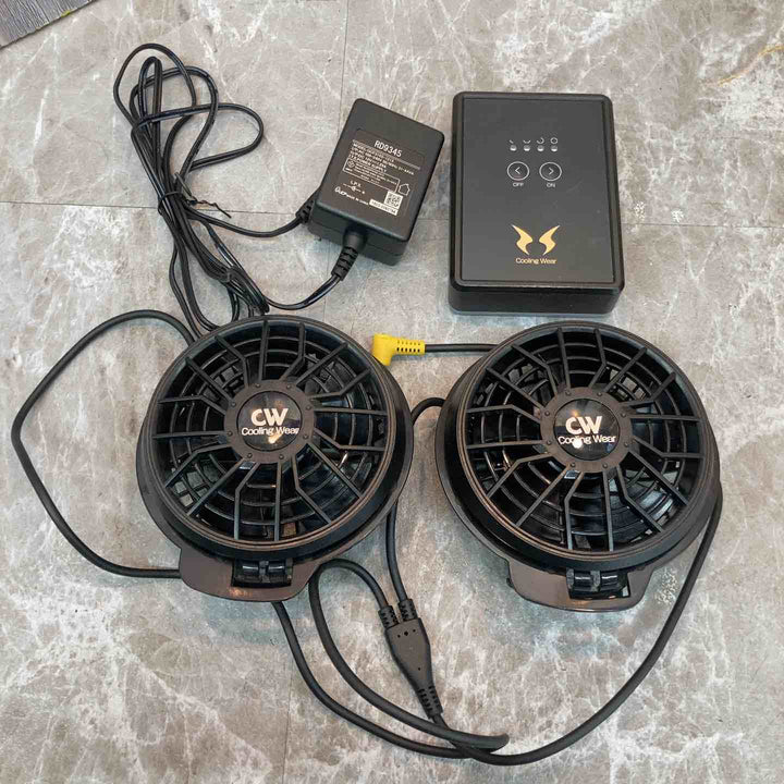 サンエス 空調服用 ファン2個+(RD9890J)+充電器(RD9345)セット Cooling Wear【八潮店】