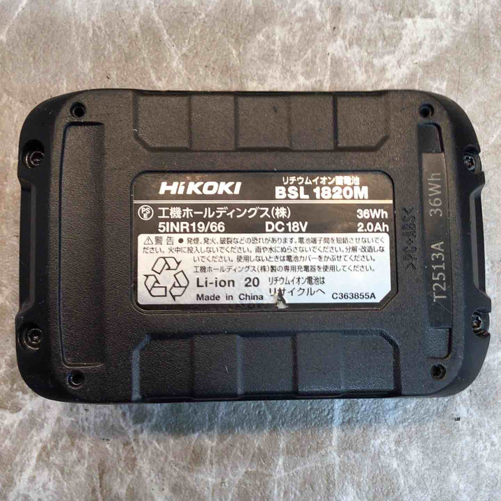 【中古品】◇HiKOKI(ハイコーキ) 18V 充電式 インパクトドライバー 18V2.0Ah畜電池×2個、充電器、ケース付 WH18DD(2BG)【八潮店】
