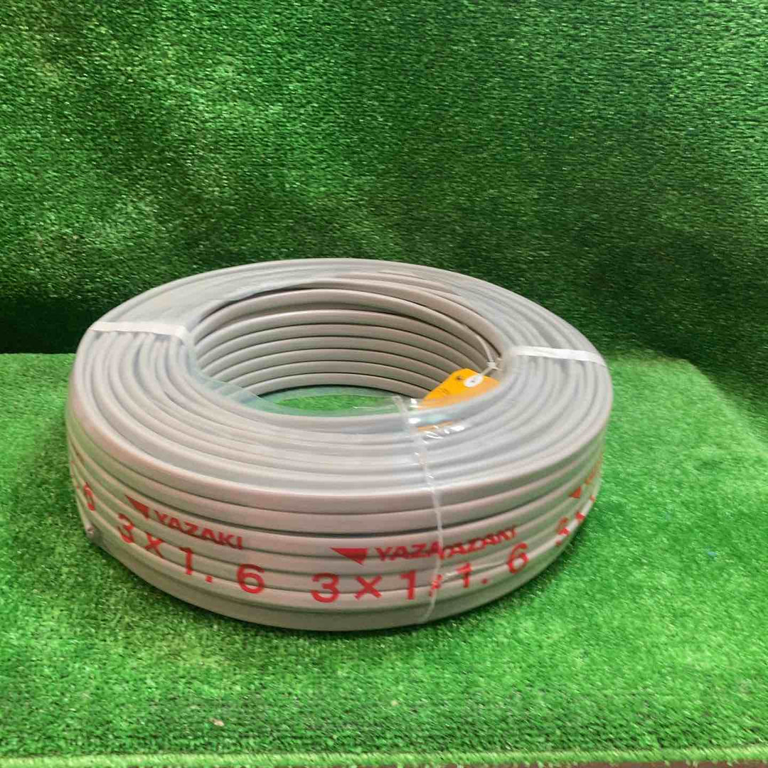 矢崎 VVFケーブル 1.6mm×3芯 100m巻 (灰色) VVF1.6mm×3C×100m YAZAKI【川越店】