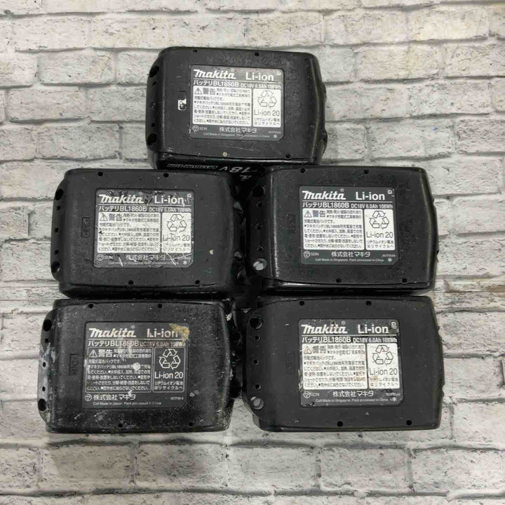 【現状品】②★マキタ(makita) リチウムイオンバッテリー 18V/6.0Ah BL1860B 10個セット 保証なし【川口店】