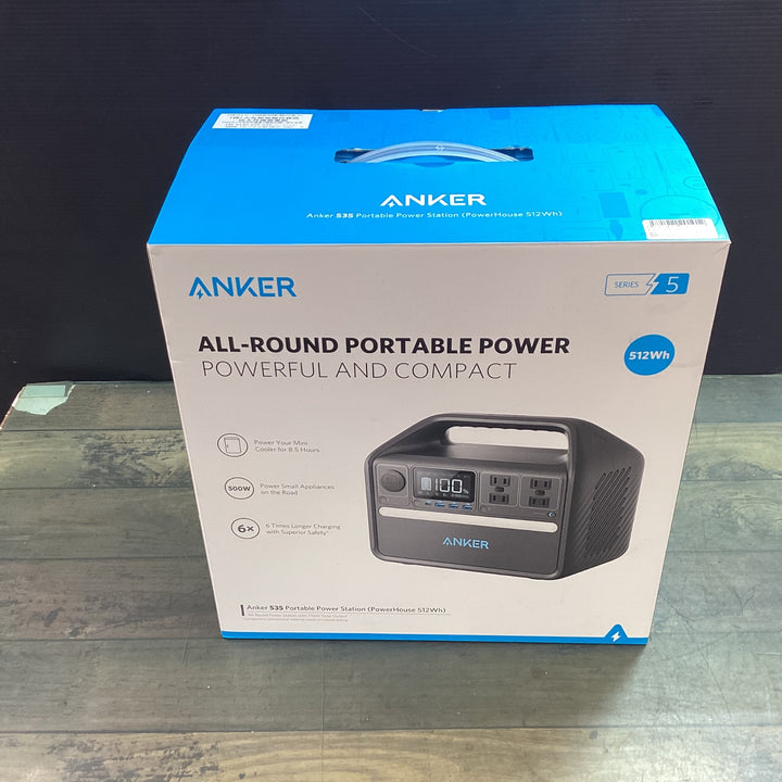 Anker 535 Portable Power Station (PowerHouse 512Wh) ポータブル電源 定格500W AC4ポート リン酸鉄 防災安全協会推奨 【東大和店】