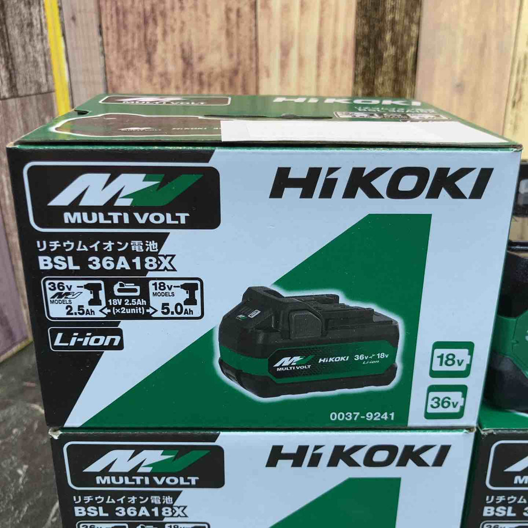 ⑮ハイコーキ(HIKOKI ※旧:日立工機) リチウムイオンバッテリー 36V/2.5Ah BSL36A18X 5個セット【八潮店】