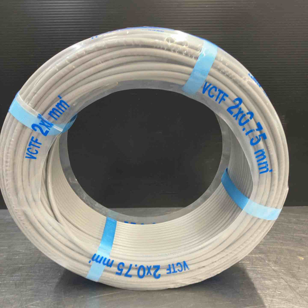 【未使用品(店内展示品)】 (株) 住電HSTケーブル ビニルキャブタイヤコード  VCTF2X0.75S00 太さ:0.75mm (灰) 【東大和店】
