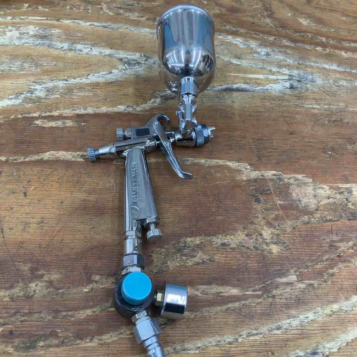 ▼アネスト岩田 スプレーガン kiwami W-50-B6 カップ,圧力計付き【柏店】