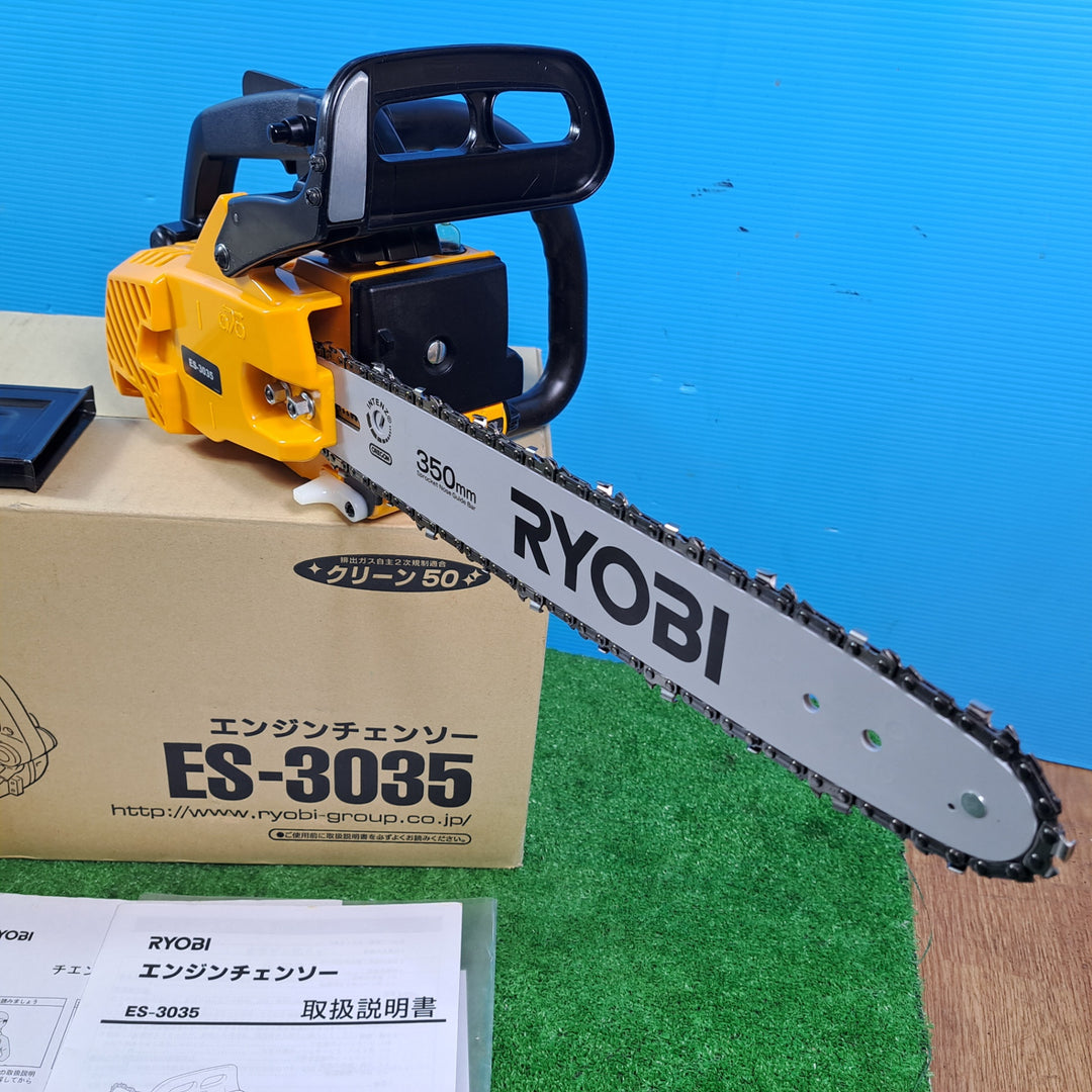 【美品】◇リョービ(RYOBI) エンジンチェンソー ES-3035【岩槻店】