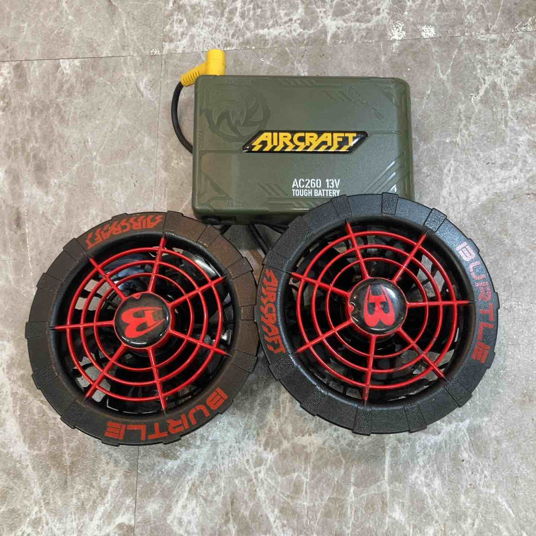 ◇バートル(BURTLE) 空調服 エアークラフト ファンユニット AC270/271 + バッテリー AC260 13V セット【八潮店】