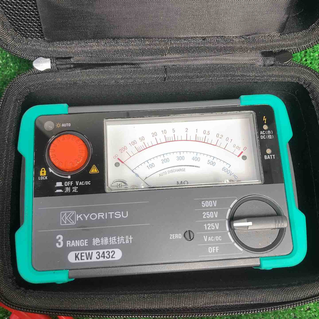 共立電気計器 (KYORITSU) キューメグ 3レンジ絶縁抵抗計 (125V/250V/500V) KEW 3432【川崎店】