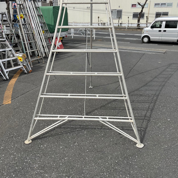 【中古品/店頭受取り限定】メーカー不明 園芸用アルミ脚立 14尺 アルミ三脚【東大和店】