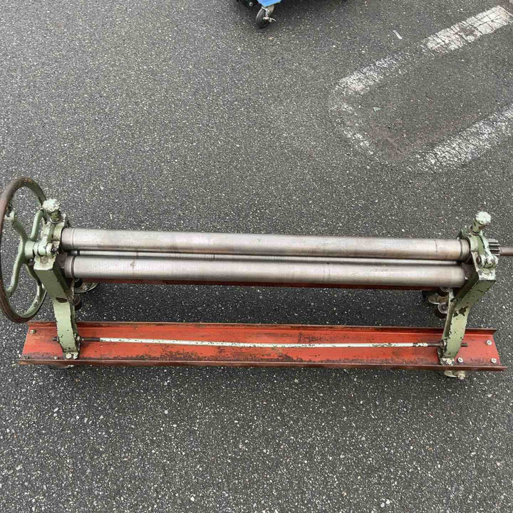 【店頭受取り限定】メーカー・型式不明 手動式三本ロールベンダー ロール幅約1000mm【岩槻店】