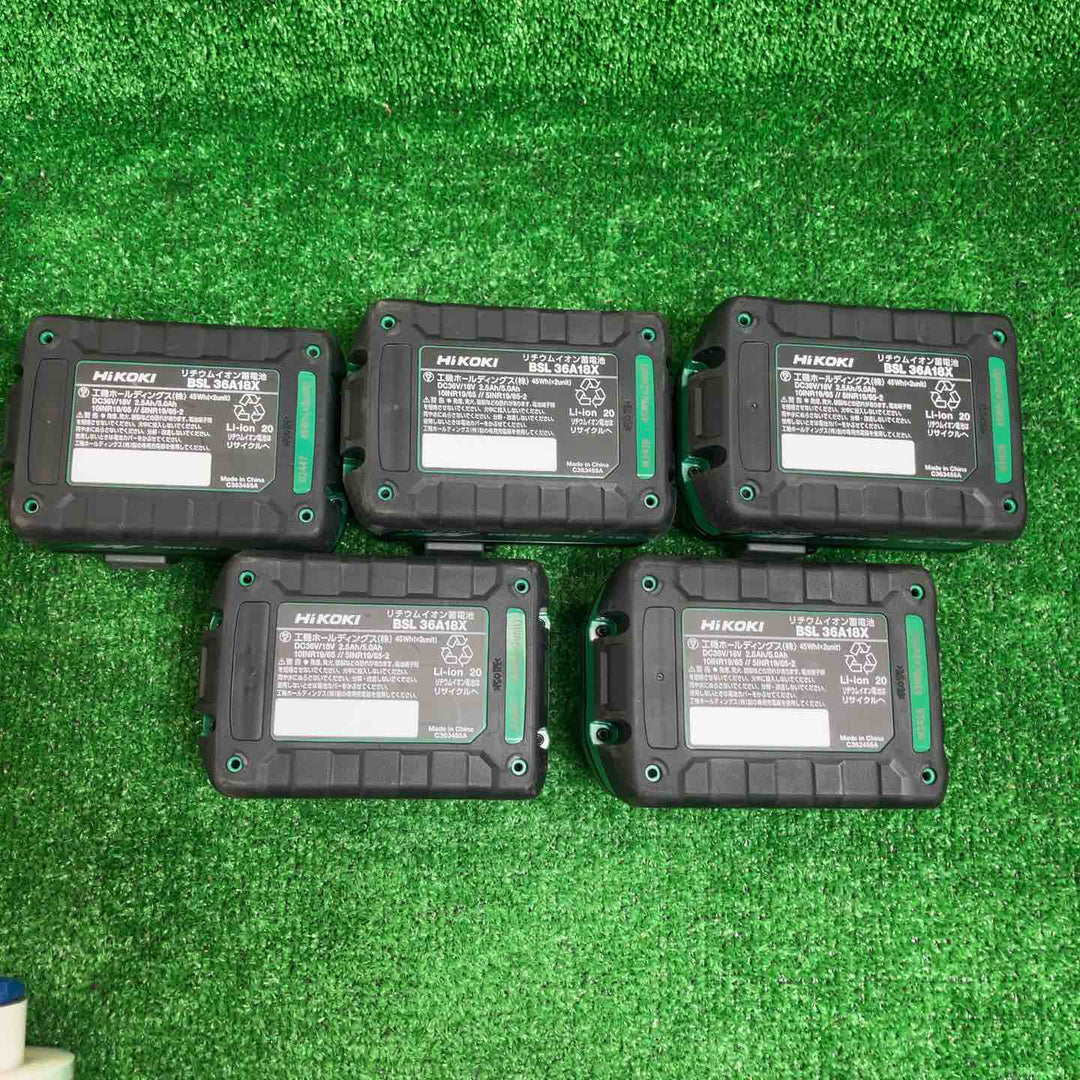 【未使用品】★ハイコーキ(HIKOKI ※旧:日立工機) リチウムイオンバッテリー 36V/2.5Ah BSL36A18X　5個セット【川崎店】