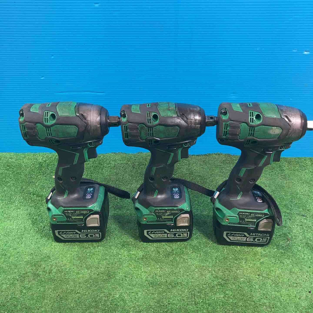 【中古品】ハイコーキ 日立工機 コードレスインパクトレンチ WR14DBDL2 3個セット 14.4V