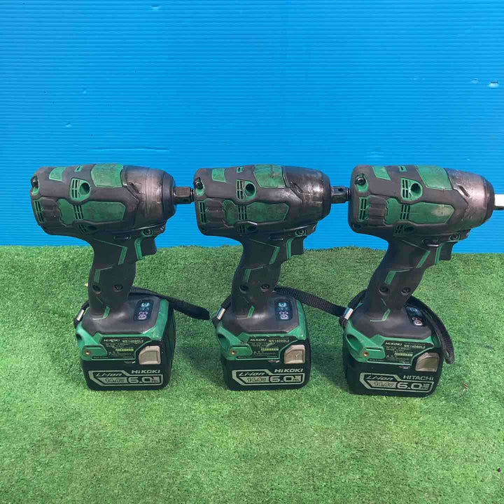 【中古品】ハイコーキ 日立工機 コードレスインパクトレンチ WR14DBDL2 3個セット 14.4V