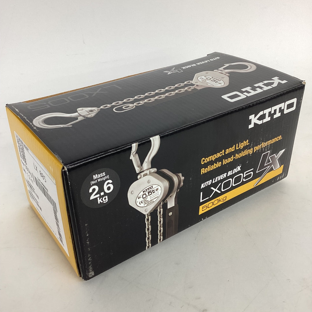 ★KITO(キトー) レバーブロック LX005 (LX1B) 荷重:0.5t 揚程:1.2m【狭山】
