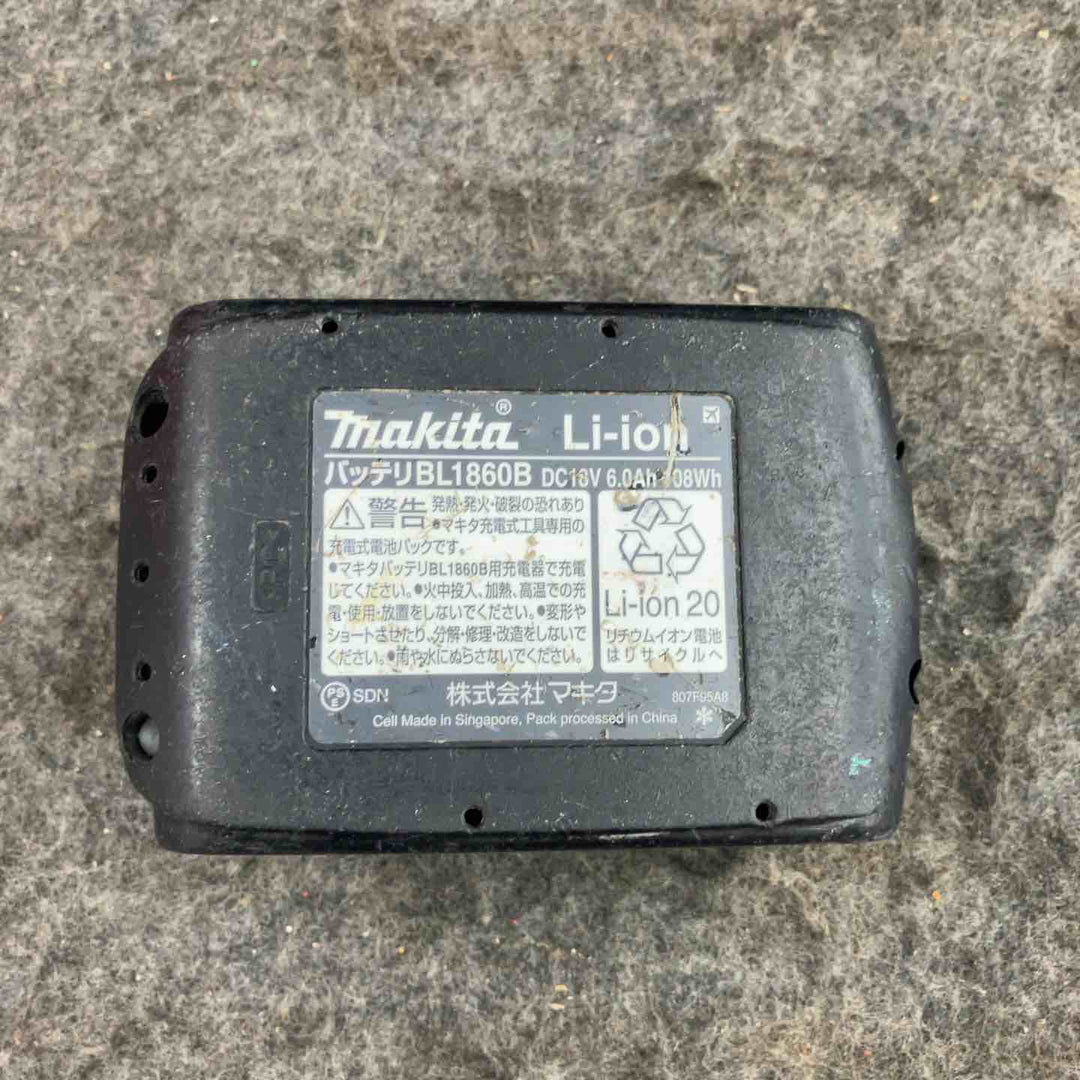 ★マキタ(makita) リチウムイオンバッテリー 18V/6.0Ah BL1860B 充電回数[24]【鴻巣店】