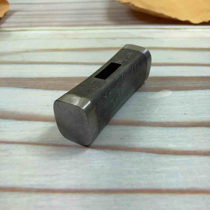 玄翁 道心斎正行作 木目仕上げ鋼付四角玄翁 80匁 【川崎店】