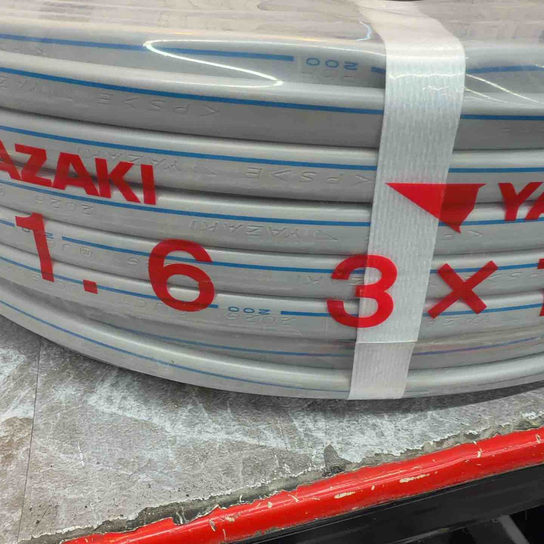 【未使用品】YAZAKI 電線 VVFケーブル 3ｘ1.6ｍｍ 100ｍ巻 200V専用 【八潮店】