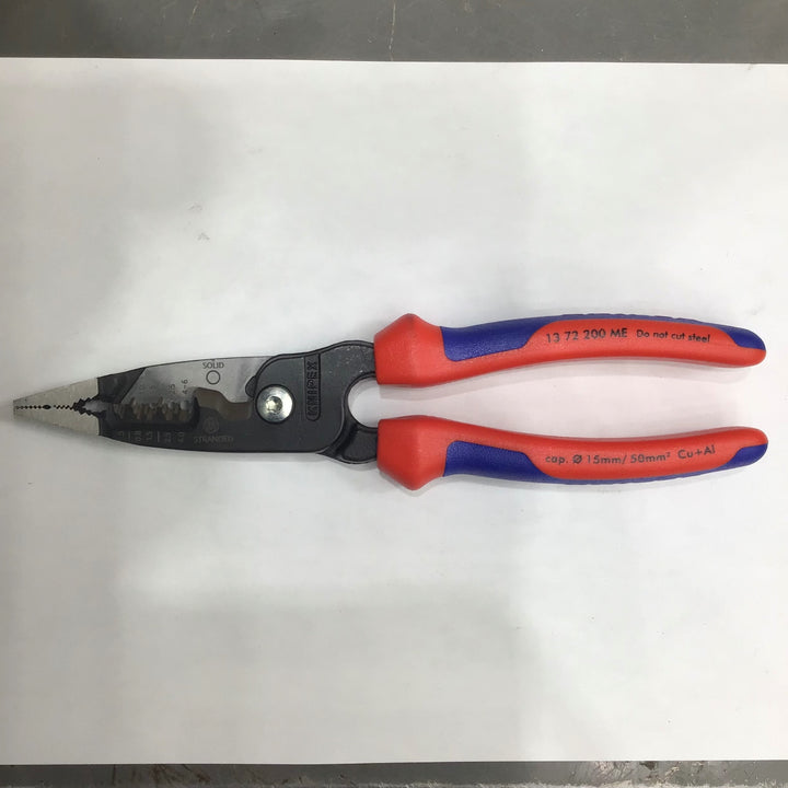 クニペックス(KNIPEX) 電工用多機能プライヤー　コンフォートグリップ　1372-200ME【中古品】