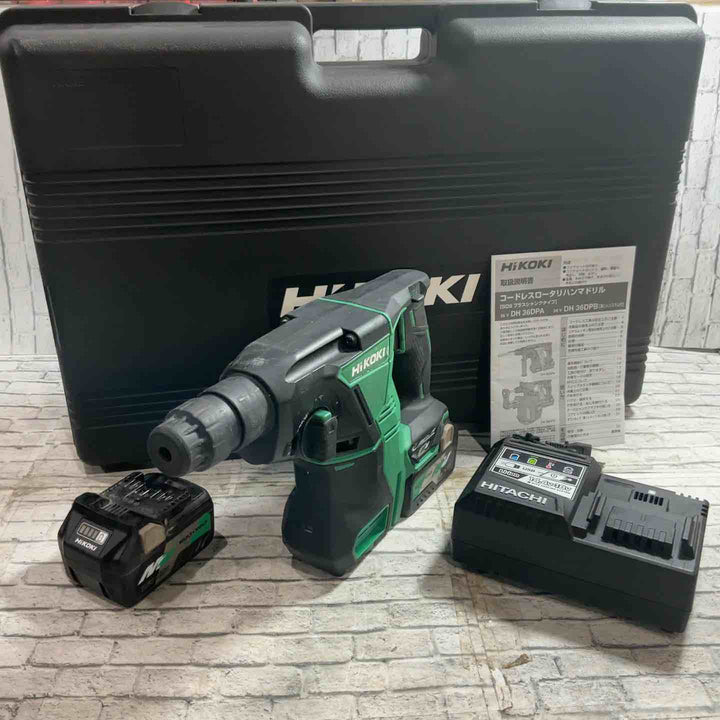 ★ハイコーキ(HIKOKI ※旧:日立工機) コードレスハンマドリル DH36DPA(2XP) 36V 動作確認済み【川口店】