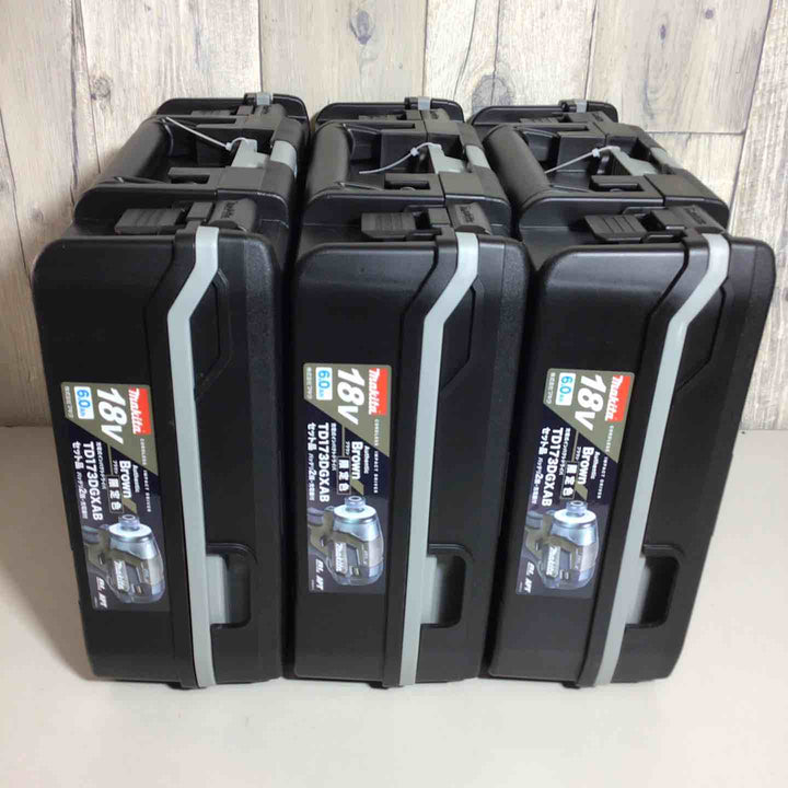【未使用品】 限定色 マキタ makita コードレス インパクトドライバー TD173DGXAB 3台 フルセット インパクト ブラウン 茶 茶色 純正 純正品 【戸田店】