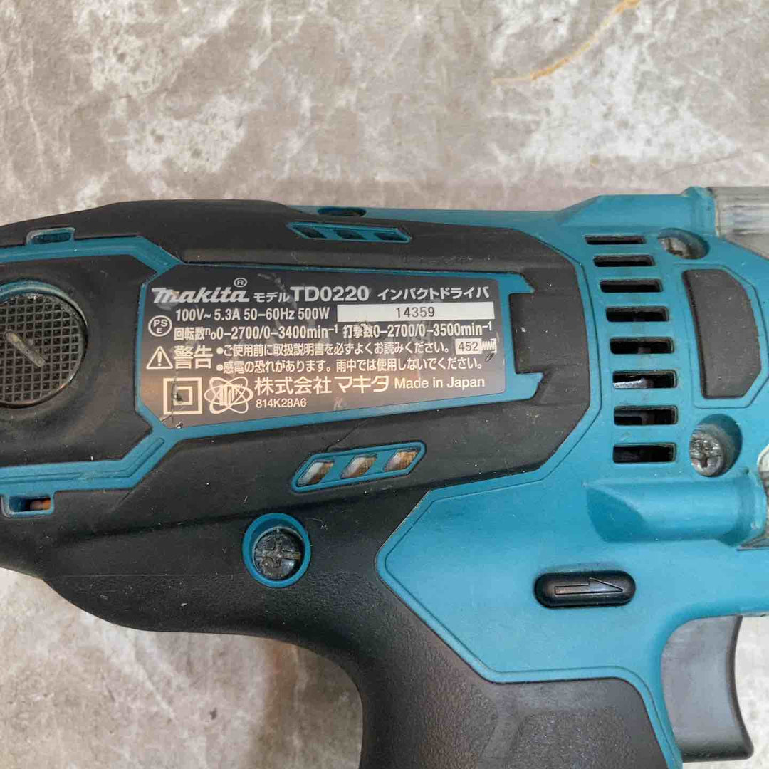 【現状品】☆マキタ(makita) インパクトドライバ TD0220【八潮店】