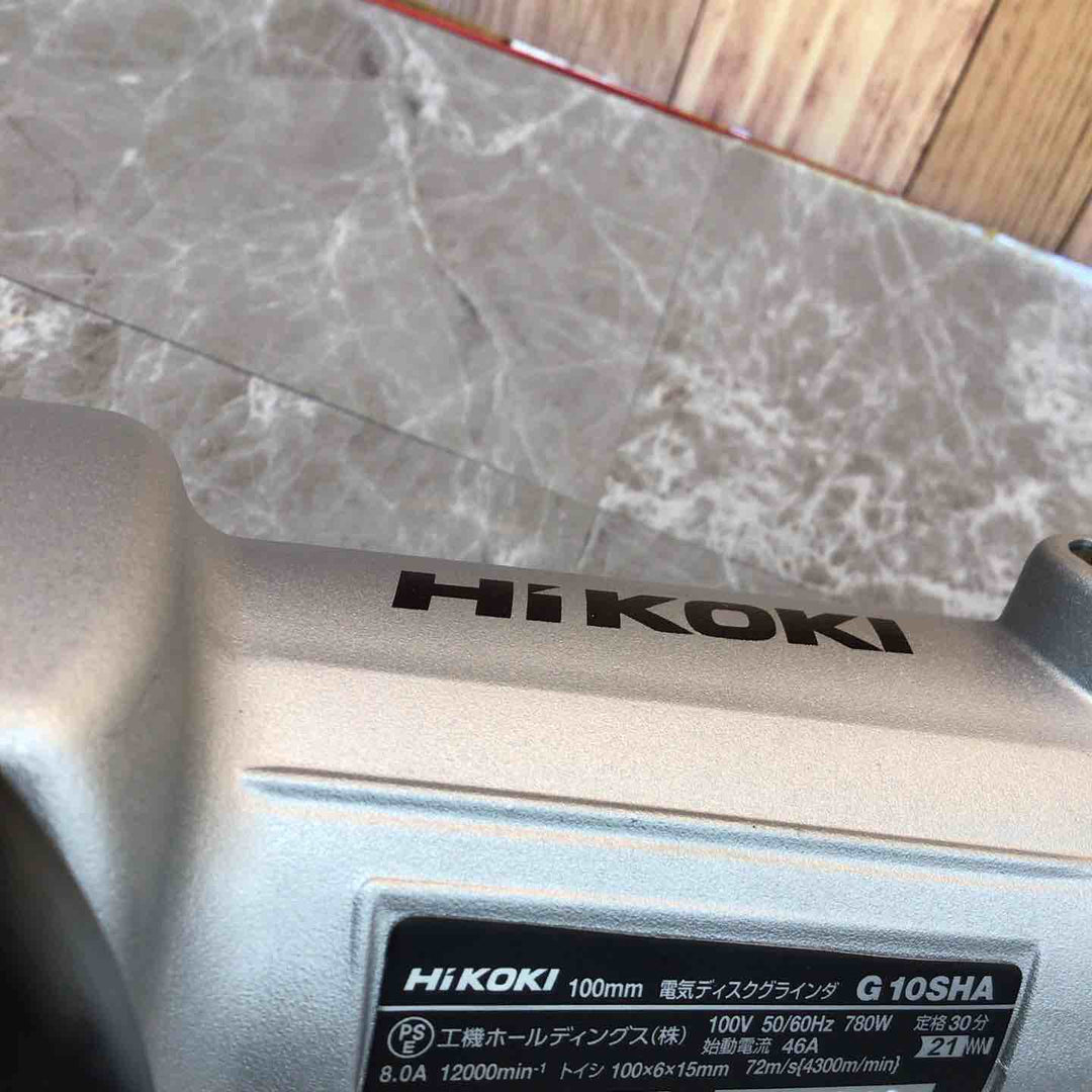 ◇HiKOKI(ハイコーキ) AC100V 100mm ディスクグラインダー アルミボディ スナップスイッチタイプ G10SHA【八潮店】