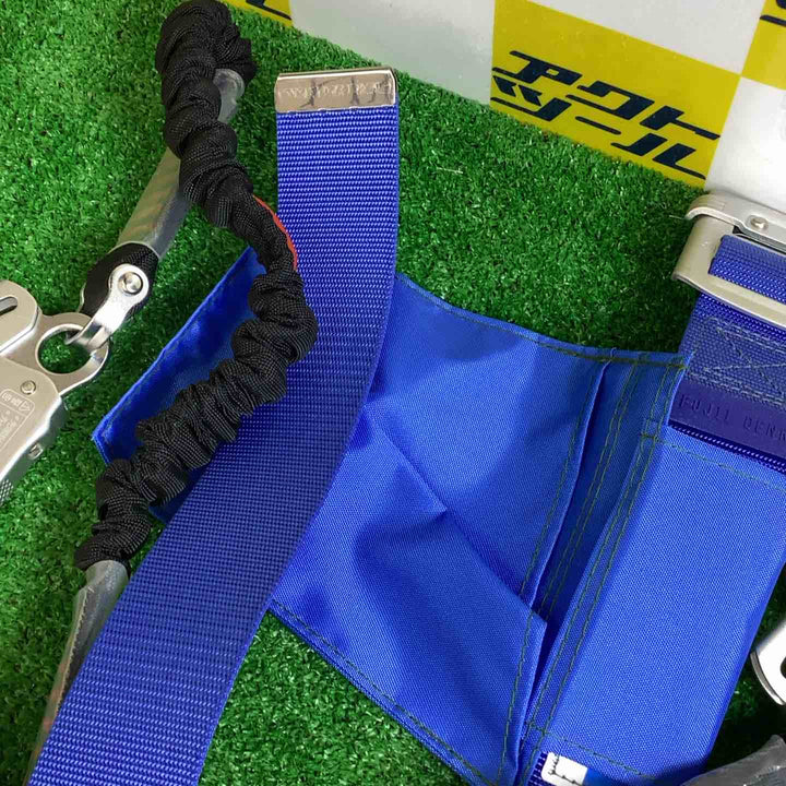 ミドリ安全 胴ベルト型ランヤード 伸縮式補助ロープ付 MSIZE_NAME ブルー MFD-500L-10L-BL-M【越谷店】