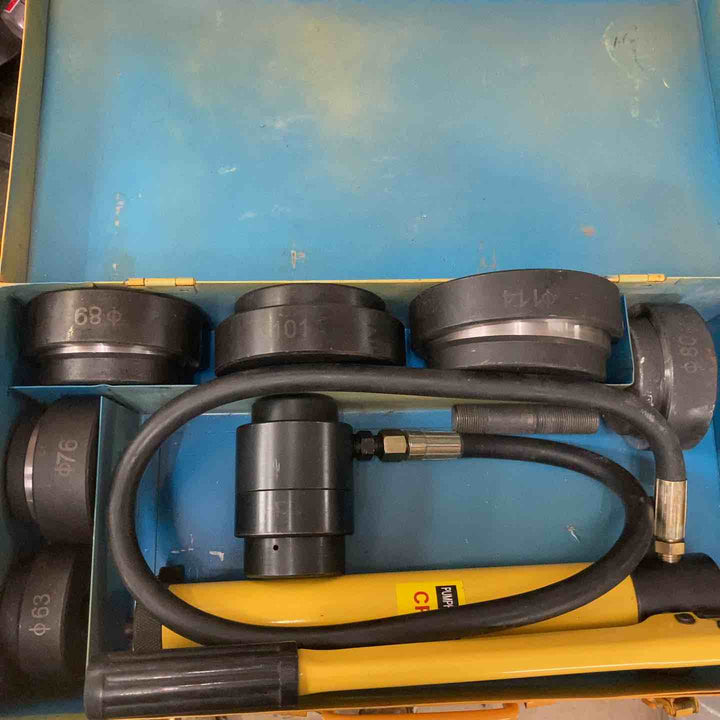 Bonvoisin 油圧パンチャー 手動穴あけパンチ 15トン ステンレス鋼 鉄板 工事 建築 工業 金型付き (SYK-15A(16~51mm))【町田店】