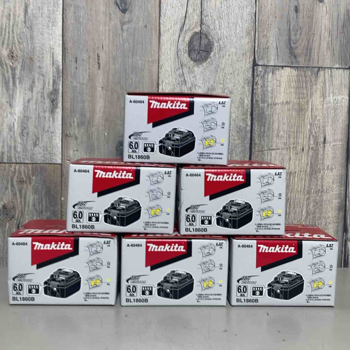 ▼マキタ(makita) リチウムイオンバッテリー 18V/6.0Ah BL1860B 6個セット 純正品【戸田店】
